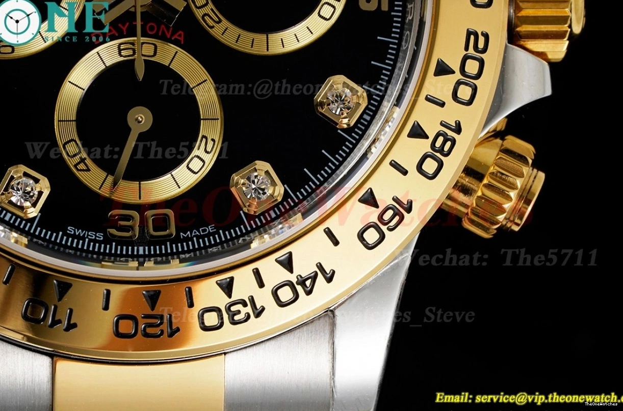 YG Black Dial Daytona 904L SA4130 116503 YG V2 BTF 0412